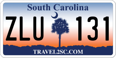 SC license plate ZLU131