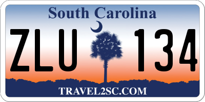 SC license plate ZLU134