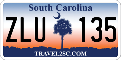 SC license plate ZLU135