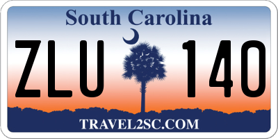 SC license plate ZLU140