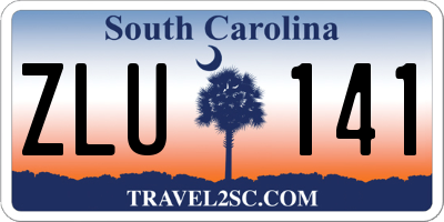 SC license plate ZLU141