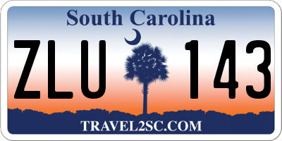 SC license plate ZLU143