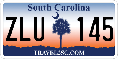 SC license plate ZLU145