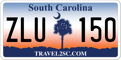 SC license plate ZLU150