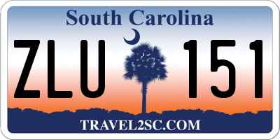SC license plate ZLU151