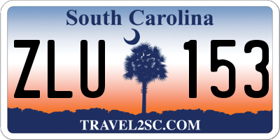 SC license plate ZLU153