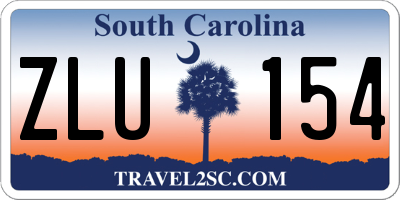 SC license plate ZLU154