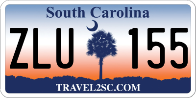 SC license plate ZLU155