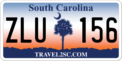SC license plate ZLU156