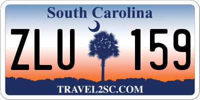 SC license plate ZLU159