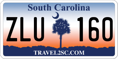 SC license plate ZLU160