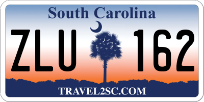 SC license plate ZLU162