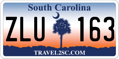 SC license plate ZLU163