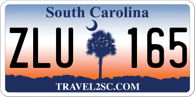 SC license plate ZLU165