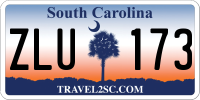 SC license plate ZLU173