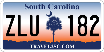 SC license plate ZLU182