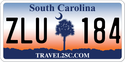 SC license plate ZLU184