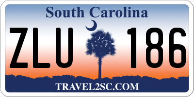 SC license plate ZLU186