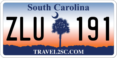 SC license plate ZLU191