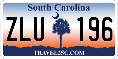 SC license plate ZLU196