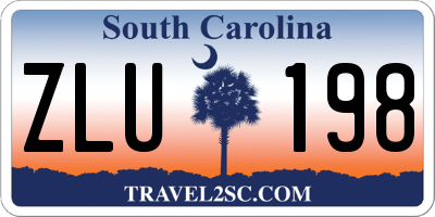 SC license plate ZLU198