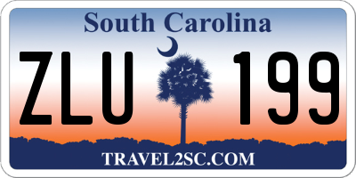 SC license plate ZLU199