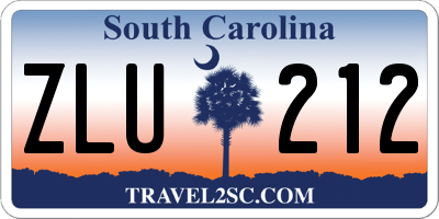 SC license plate ZLU212
