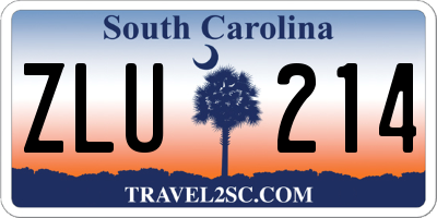 SC license plate ZLU214