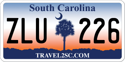 SC license plate ZLU226