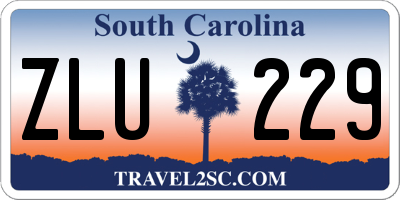 SC license plate ZLU229