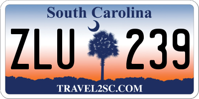 SC license plate ZLU239