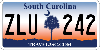 SC license plate ZLU242