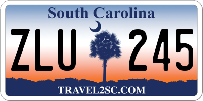 SC license plate ZLU245