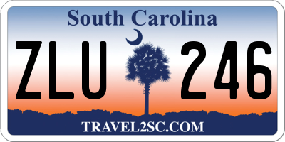 SC license plate ZLU246