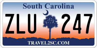 SC license plate ZLU247