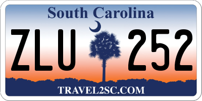 SC license plate ZLU252