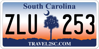 SC license plate ZLU253