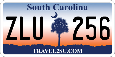 SC license plate ZLU256