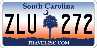 SC license plate ZLU272