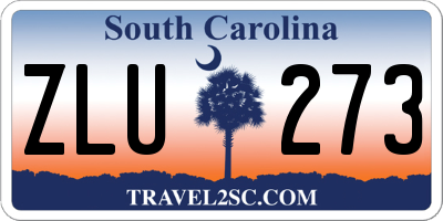 SC license plate ZLU273