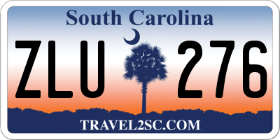 SC license plate ZLU276