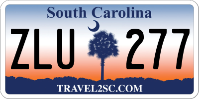 SC license plate ZLU277