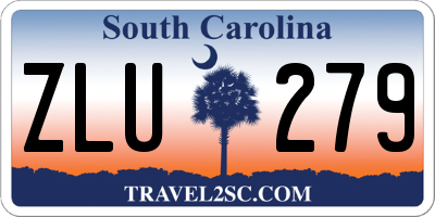 SC license plate ZLU279