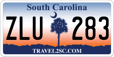 SC license plate ZLU283