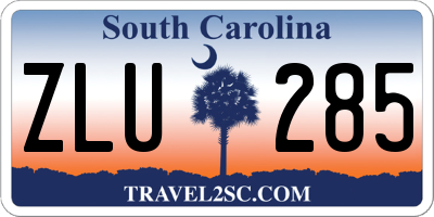 SC license plate ZLU285