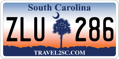 SC license plate ZLU286