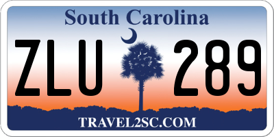 SC license plate ZLU289