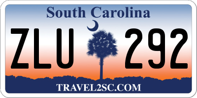 SC license plate ZLU292