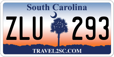 SC license plate ZLU293