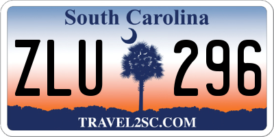 SC license plate ZLU296